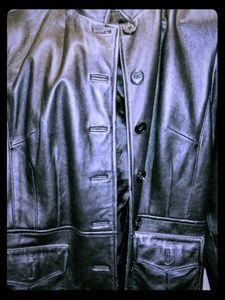 Black leather jacket